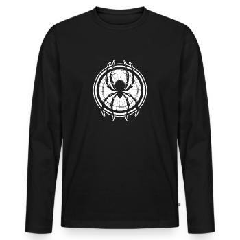 Spinne Spinnen Tiere - Männer Premium Bio Langarmshirt - Schwarz - Vorne - Nico (187cm)