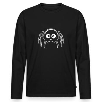 Spinne Spinnen Tiere - Männer Premium Bio Langarmshirt - Schwarz - Vorne - Nico (187cm)