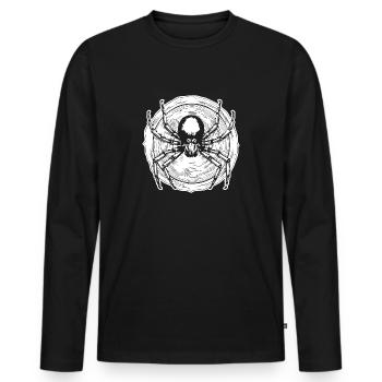 Spinne Spinnen Tiere - Männer Premium Bio Langarmshirt - Schwarz - Vorne - Nico (187cm)