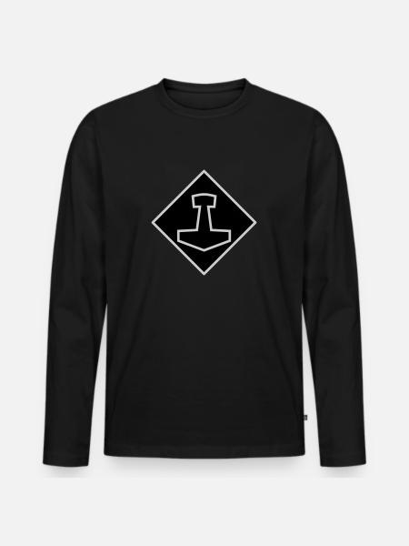 Mjölnir - T-shirt manches longues Premium bio Homme - noir