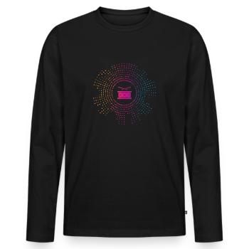 Batterie Batteur - T-shirt manches longues Premium bio Homme - noir - Devant - Nico (187cm)