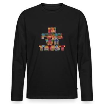 In Funk we trust - Men's Premium Organic Long Sleeve Shirt - black - Front - Nico (187cm)