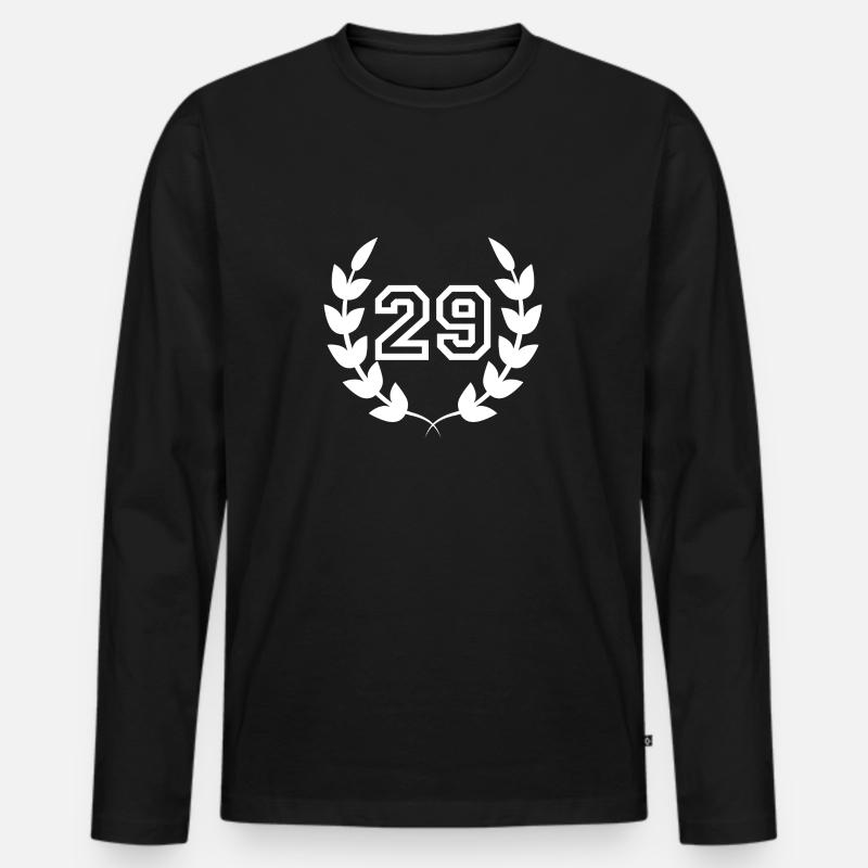 29-jähriges Jubiläum – Geschenkidee 29 Jahre - Männer Premium Bio Langarmshirt - Schwarz