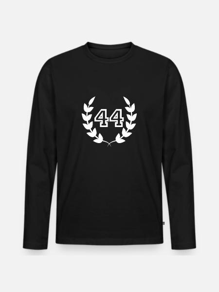 44th birthday-gift idea 44 years - Men's Premium Organic Long Sleeve Shirt - black