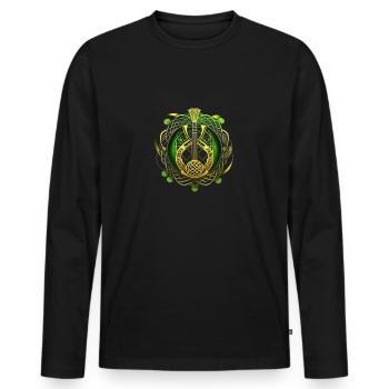 Inspiration celtique - T-shirt manches longues Premium bio Homme - noir - Devant - Nico (187cm)