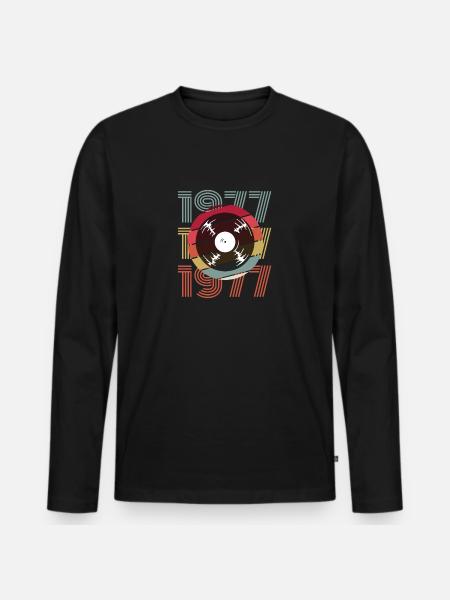 Millésime 1977 - T-shirt manches longues Premium bio Homme - noir