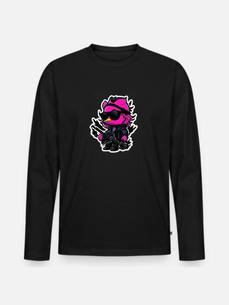 Canard de roche - T-shirt manches longues Premium bio Homme - noir