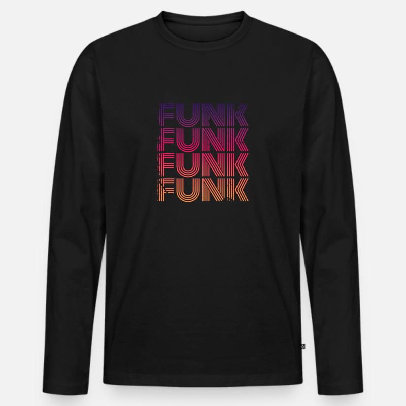 Funk - Männer Premium Bio Langarmshirt - Schwarz