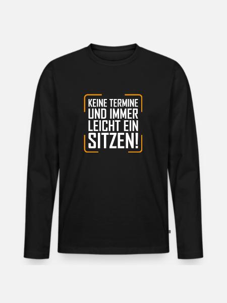 Partyshirt - Männer Premium Bio Langarmshirt - Schwarz