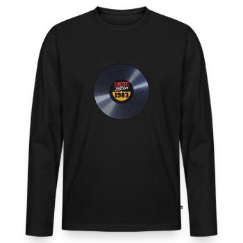 Millésime 1983 - T-shirt manches longues Premium bio Homme - noir - Devant - Nico (187cm)