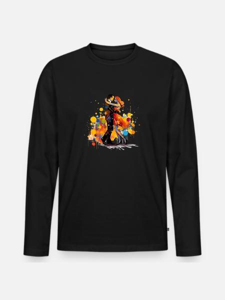 Expressing Yourself Creatively Through Dancing - Men's Premium Organic Long Sleeve Shirt - black