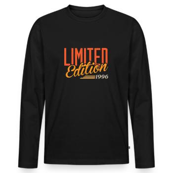 Millésime 1996 - T-shirt manches longues Premium bio Homme - noir - Devant - Nico (187cm)