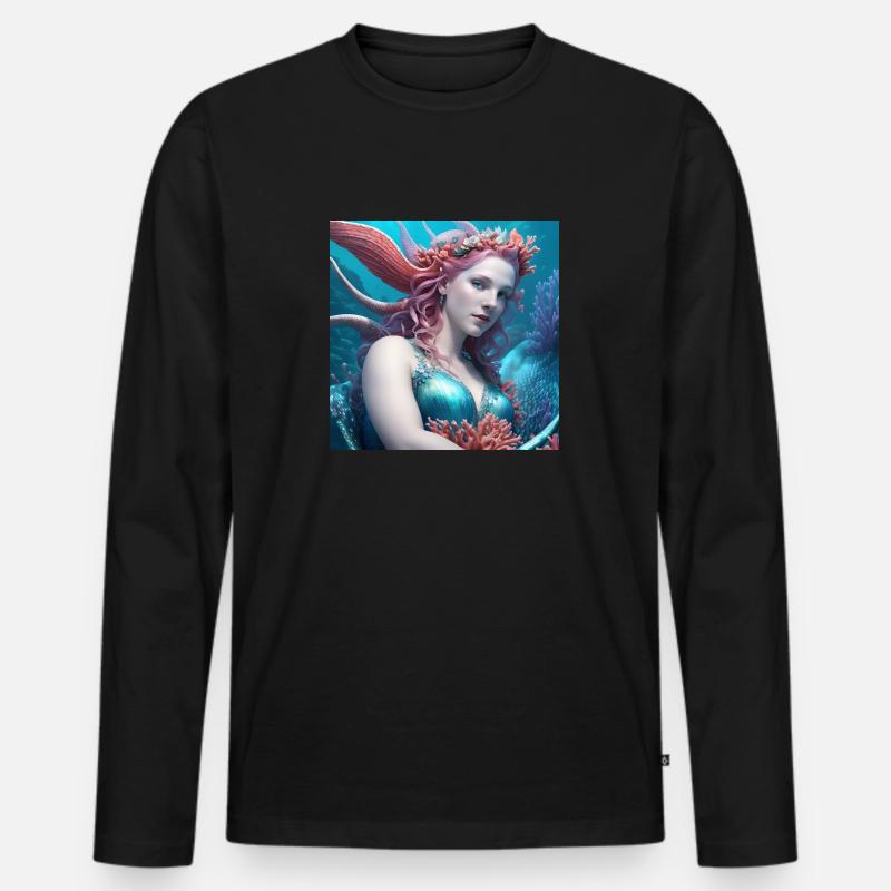 blockedName - Männer Premium Bio Langarmshirt - Schwarz