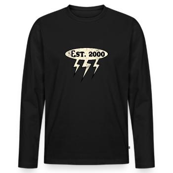 Millésime 2000 - T-shirt manches longues Premium bio Homme - noir - Devant - Nico (187cm)