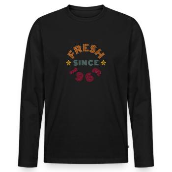 Millésime 1963 - T-shirt manches longues Premium bio Homme - noir - Devant - Nico (187cm)