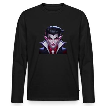 Halloween - Men's Premium Organic Long Sleeve Shirt - black - Front - Nico (187cm)