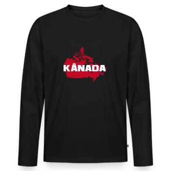 kanada team wild 2024 - Männer Premium Bio Langarmshirt - Schwarz - Vorne - Nico (187cm)