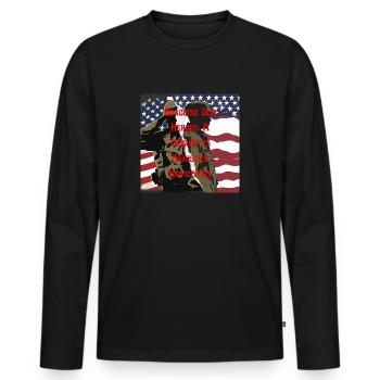 Vétérans, anciens combattant, armistice. - T-shirt manches longues Premium bio Homme - noir - Devant - Nico (187cm)