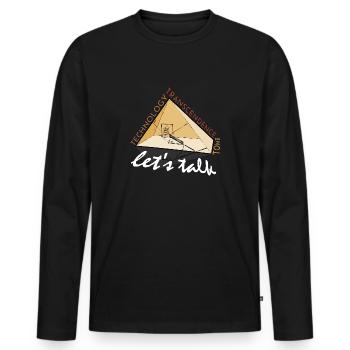Pyramid: Tomb, Technology, Transcendence? - Men's Premium Organic Long Sleeve Shirt - black - Front - Nico (187cm)