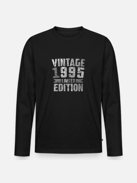 Millésime 1995 Édition Limitée - T-shirt manches longues Premium bio Homme - noir