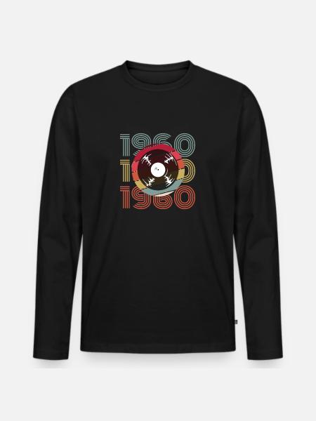 Millésime 1960 - T-shirt manches longues Premium bio Homme - noir