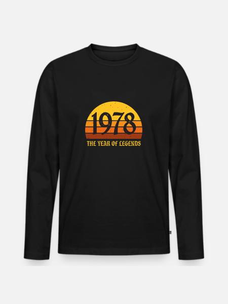 Millésime 1978 - T-shirt manches longues Premium bio Homme - noir