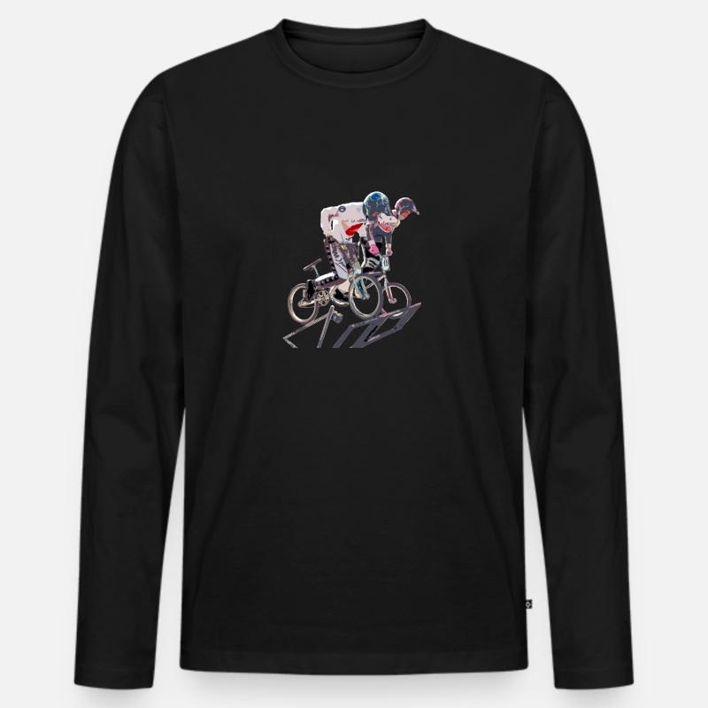 BMX - Männer Premium Bio Langarmshirt - Schwarz