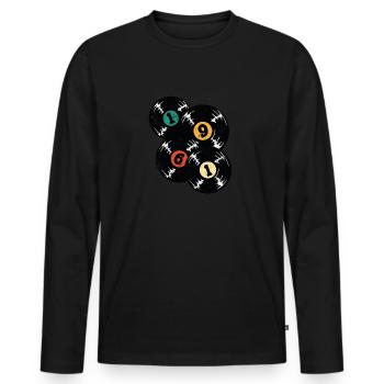 Millésime 1961 - T-shirt manches longues Premium bio Homme - noir - Devant - Nico (187cm)