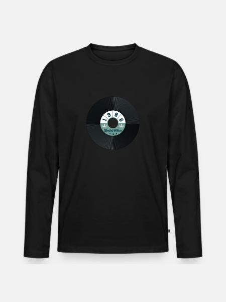 1986 Year of birth - Men's Premium Organic Long Sleeve Shirt - black