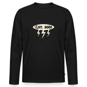 Millésime 2005 - T-shirt manches longues Premium bio Homme - noir - Devant - Nico (187cm)