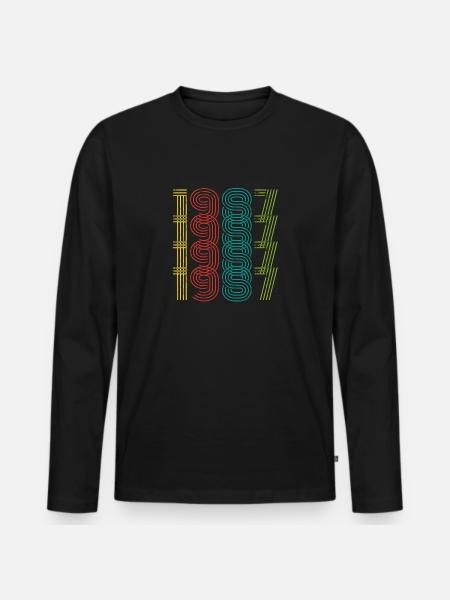 Millésime 1987 - T-shirt manches longues Premium bio Homme - noir