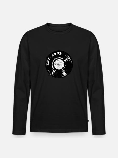 1983 Limited Edition - Männer Premium Bio Langarmshirt - Schwarz