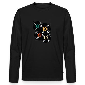 Millésime 1998 - T-shirt manches longues Premium bio Homme - noir - Devant - Nico (187cm)