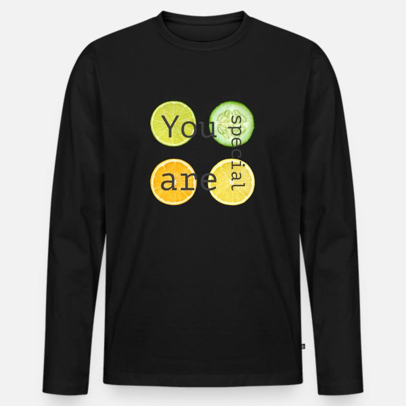 YOU ARE SPECIAL - Männer Premium Bio Langarmshirt - Schwarz