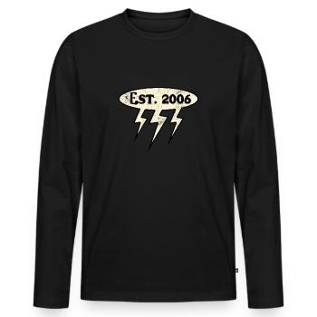 Millésime 2006 - T-shirt manches longues Premium bio Homme - noir - Devant - Nico (187cm)
