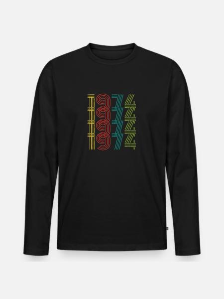 Millésime 1974 - T-shirt manches longues Premium bio Homme - noir