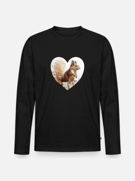 Squirrels are small rodents - Men's Premium Organic Long Sleeve Shirt - black