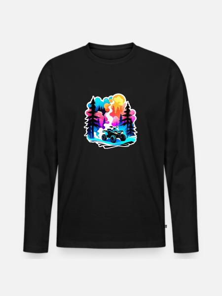 Quad & Off-Road - Men's Premium Organic Long Sleeve Shirt - black