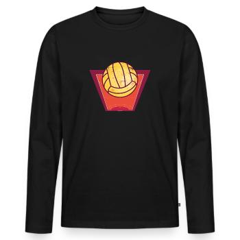 Volleyball vintage - Men's Premium Organic Long Sleeve Shirt - black - Front - Nico (187cm)