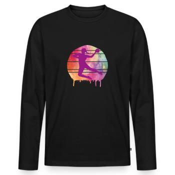 Handball player - Men's Premium Organic Long Sleeve Shirt - black - Front - Nico (187cm)
