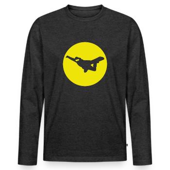 Snowboard Method Air - Men's Premium Organic Long Sleeve Shirt - heather anthracite - Front - Nico (187cm)