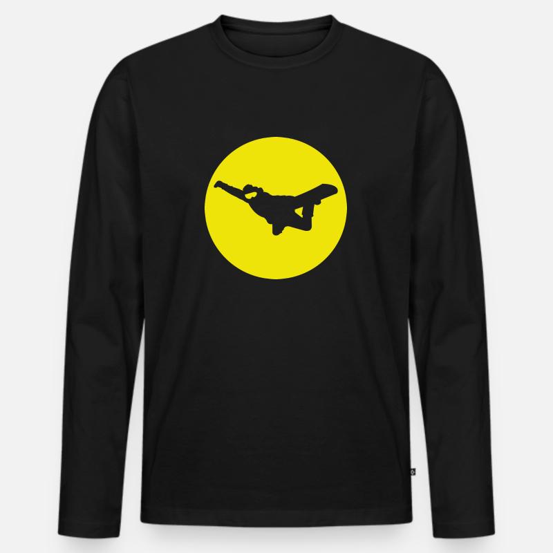 Snowboard Method Air - Männer Premium Bio Langarmshirt - Schwarz