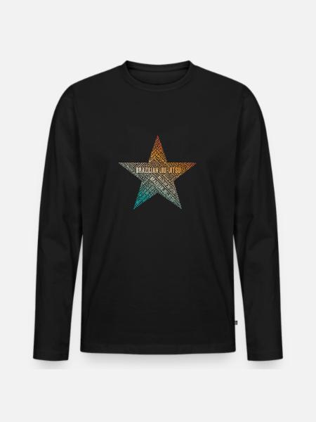 Brazilian Jiu-Jitsu - Männer Premium Bio Langarmshirt - Schwarz