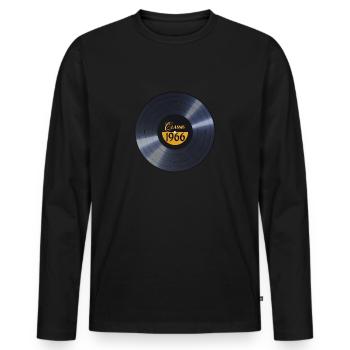 Millésime 1966 - T-shirt manches longues Premium bio Homme - noir - Devant - Nico (187cm)