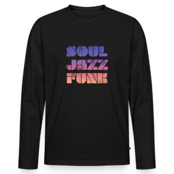 Soul Jazz Funk - Männer Premium Bio Langarmshirt - Schwarz - Vorne - Nico (187cm)