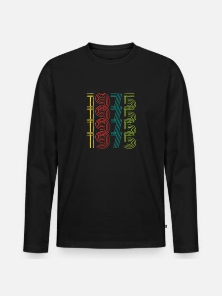 Millésime 1975 - T-shirt manches longues Premium bio Homme - noir
