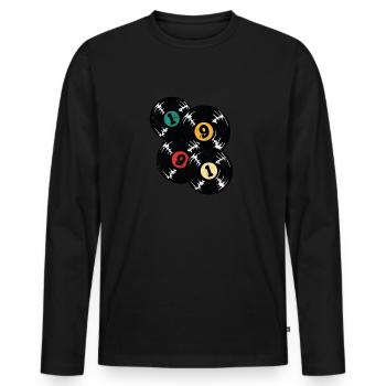 Millésime 1991 - T-shirt manches longues Premium bio Homme - noir - Devant - Nico (187cm)