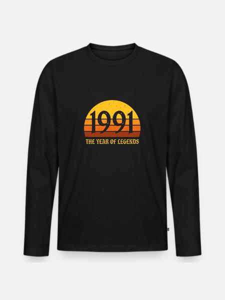 Millésime 1991 - T-shirt manches longues Premium bio Homme - noir