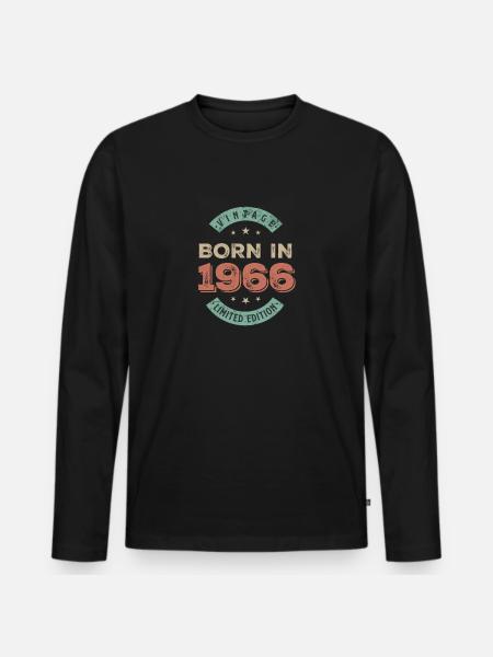 Millésime 1966 - T-shirt manches longues Premium bio Homme - noir