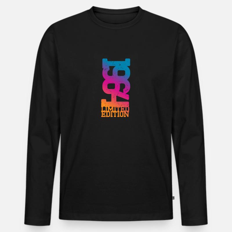Annata 1964 - Maglia a manica lunga ecologica premium da uomo - nero
